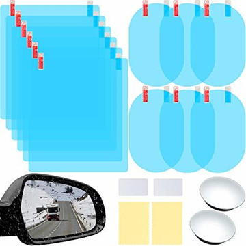 2PCS Car Rearview Mirror Rainproof Film Nano Mirror Anti-fog Film