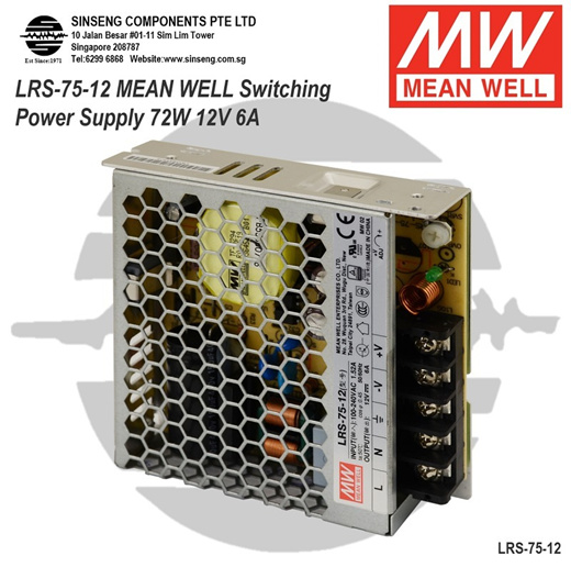 Qoo10 - Meanwell LRS-75-12 MEAN WELL Switching Power Supply 72W