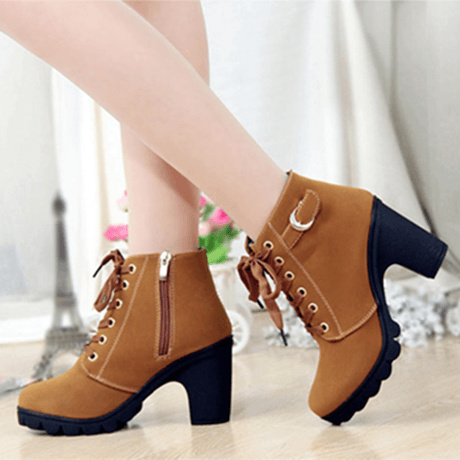 sepatu boots heels