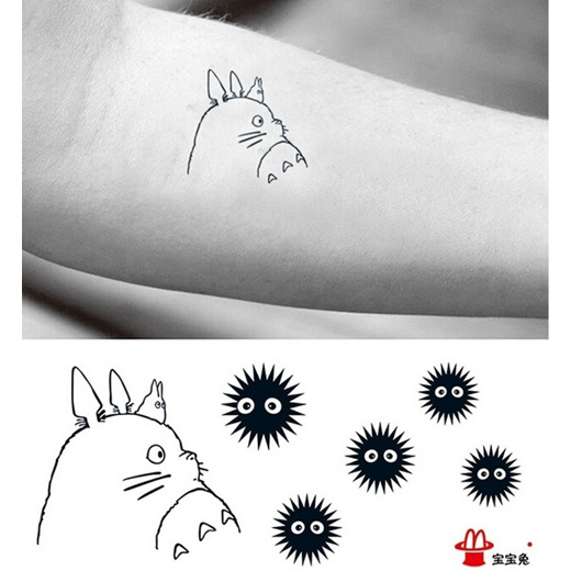 Qoo10 Cartoon Totoro Tattoo Stickers Sexy Body Art Stickers Beauty Makeup Re Bath Body