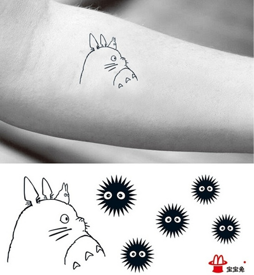 Qoo10 Cartoon Totoro Tattoo Stickers Sexy Body Art Stickers Beauty Makeup Re Cosmetics