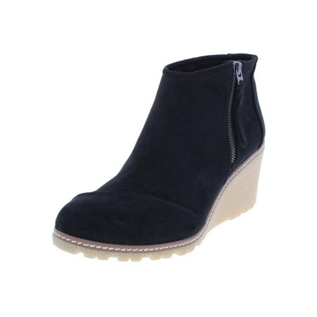 toms avery microfiber wedge bootie