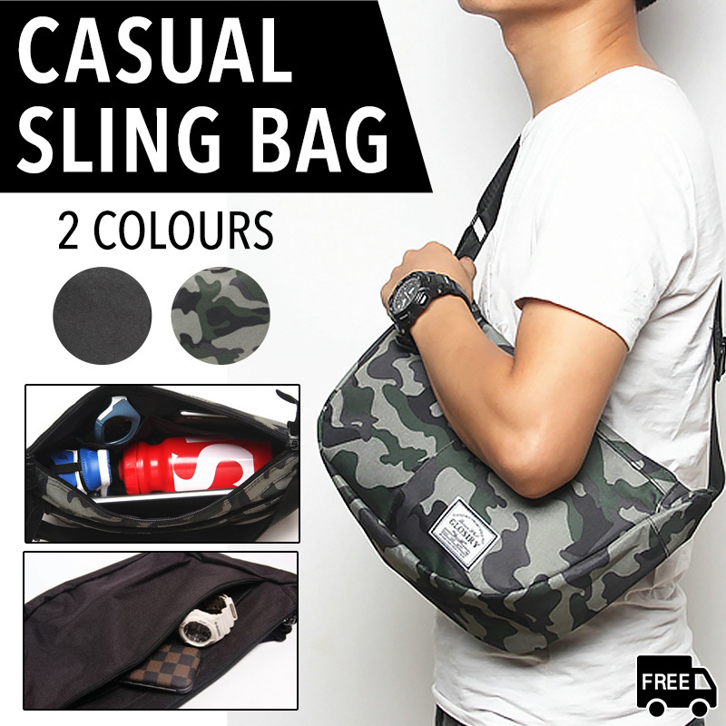 Qoo10 Glosiry Sling Bag Biker Bag Casual Bag Messenger Bag Office Bag Trave. Men s Accessorie