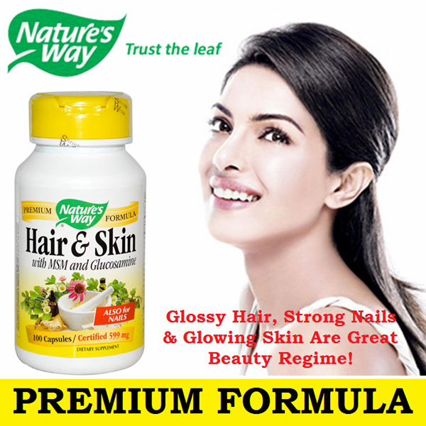 NATURES WAY Hair And Skin With MSM And Glucosamine / Dietary Supplement / Made In USA Deals for only RM89.9 instead of RM100