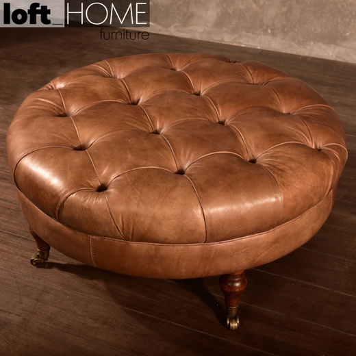 Qoo10 Loft Home Furniture Genuine, Leather Ottomans Coffee Tables