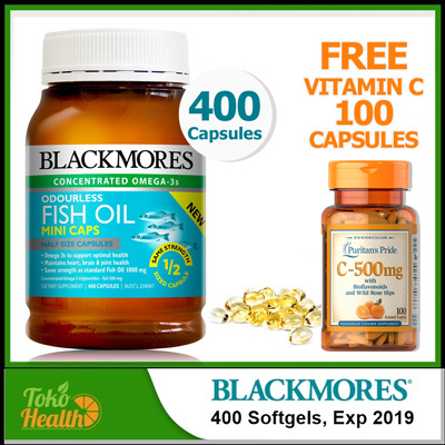 Tokohealth Sg Off Shop Coupon Free Vitamin C 100caps Blackmores Odourless Fish Oil Mini Capsules 400 Capsules Exp 19 Omega