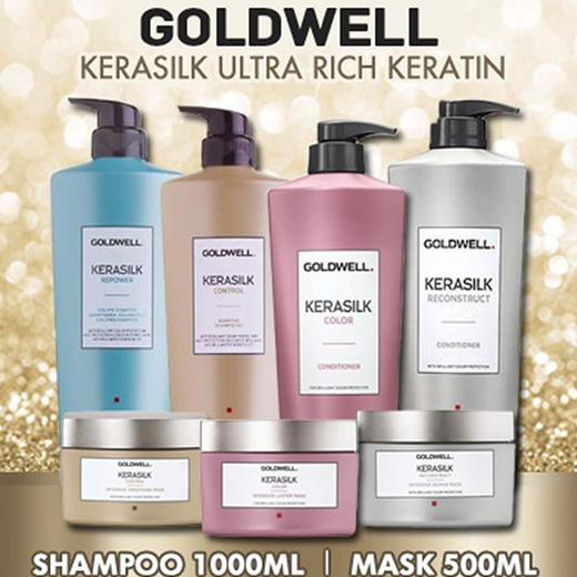 Qoo10 - Goldwell Kerasilk Ultra Rich Keratin 1000ml - Shampoo/ Conditioner : Care