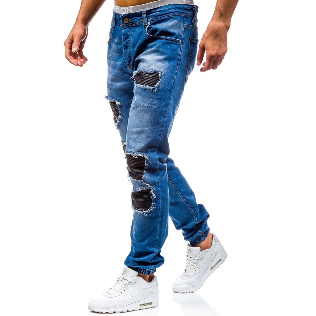 Qoo10 Aowofs New Mens Washed Hole Trousers In The Waist Trend Jeans 2 Color Men S Clothing