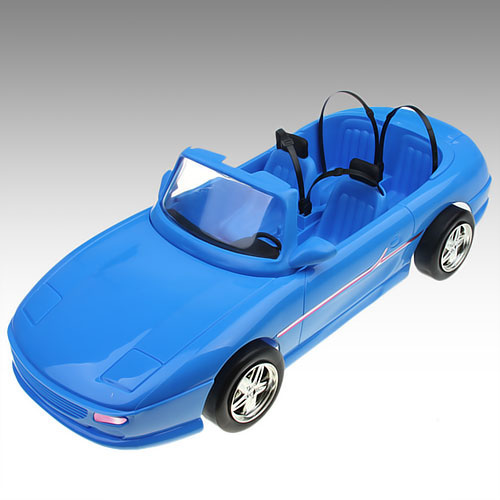 Barbie blue convertible car online