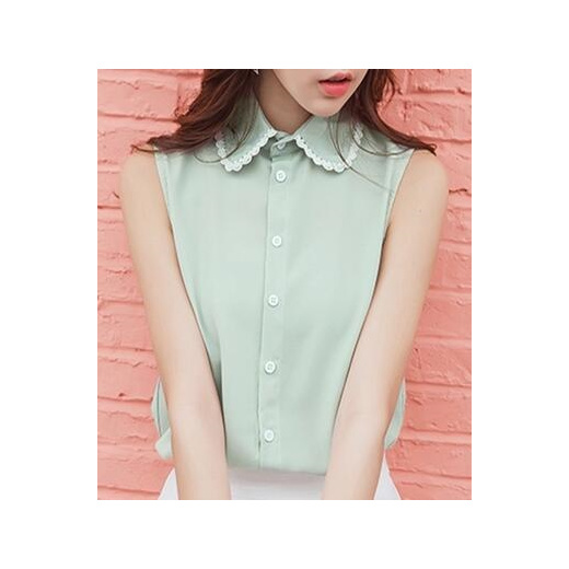 green chiffon shirt