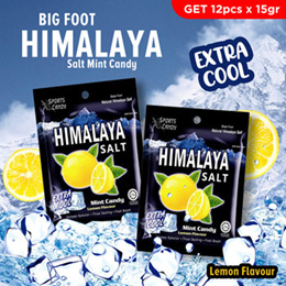 Big Foot Himalaya Salt Mint Candy Lemon Extra Cool 15gr (12x15g)