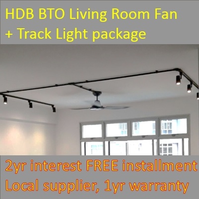 Hdb Bto Living Room Ceiling Fan And Track Light Qoo10