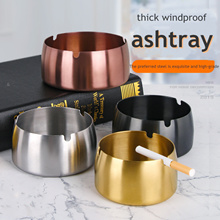 [Buy 2 free shipping] Ashtray stainless steel ashtray windproof and anti-fall household ashtray
