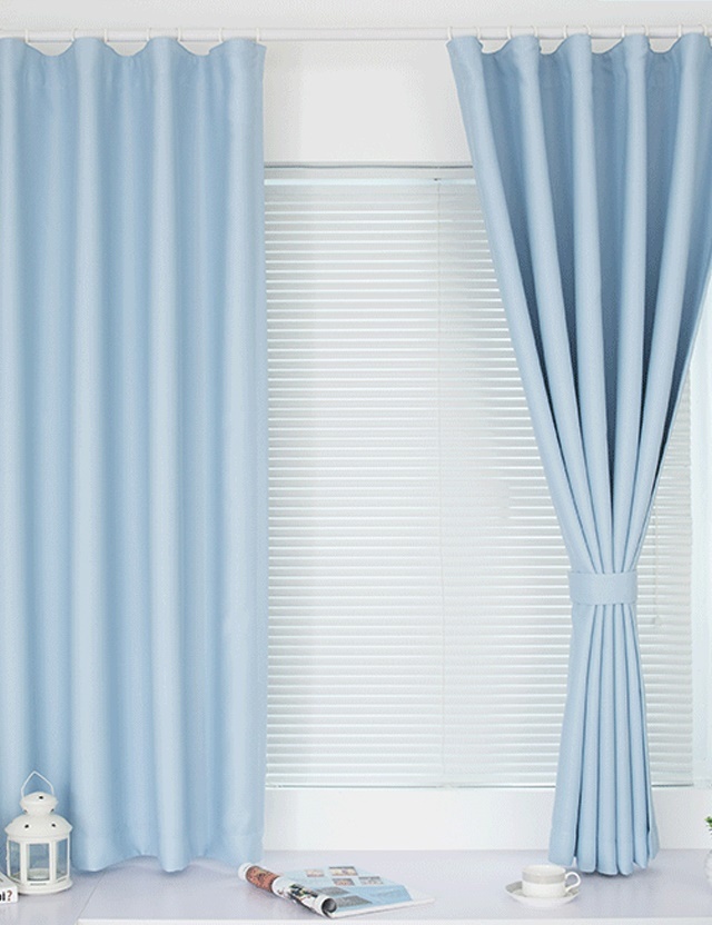 All Blackout Curtains Bedroom Balcony Floating Window Simple Short Curtain Insulation Fabric Floor W