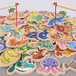 46PCS Children's Magnetic Fishing Toy Pool Set Summer Water Toys  Parent-Child Games Puzzle Magnetic Fishing Pool