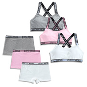 New Girls Training Bras Panties Kids Cotton Underwear Sets Teens