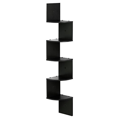 one size Espresso Wood Furinno Wall Mounted Shelves