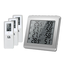 LCD ℃/℉ Digital Wireless Indoor/Outdoor Thermometer Clock