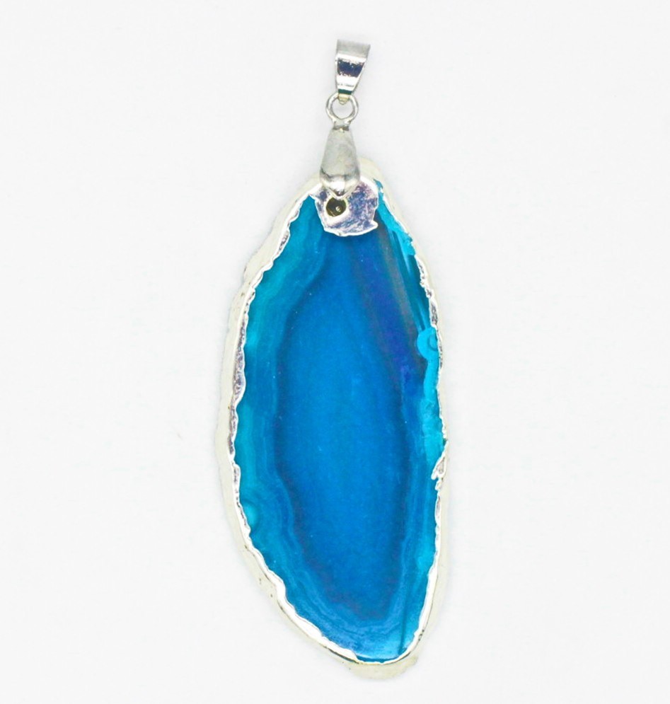 blue agate pendant