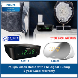 Philips Audio TAR3205 LED Clock Radio with FM Digital Radio and Dual Alarm