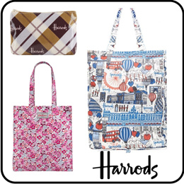 Harrods Recycled Glitter London and Logo Pocket Shopper Bag (Set of 2) - Multi - One Size