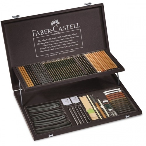 Faber-Castell Pitt Monochrome Wooden Case