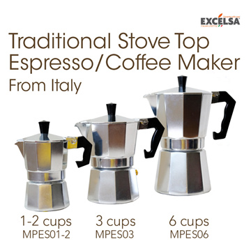 1pc 300Ml Aluminum Alloy Espresso Moka Pot, Octagonal Shape, European  Coffee Maker