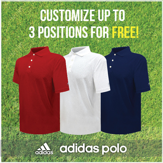 adidas embroidered polo shirts