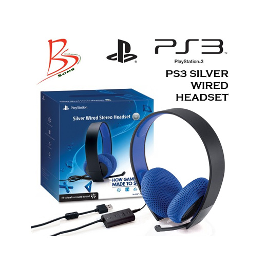 sony silver wired headset
