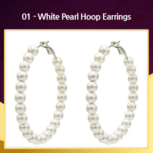 Buy AYESHA Womens Hoop Earrings With Pearl Statement | Shoppers Stop