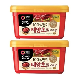 청정원 순창 100% 현미 태양초 찰 고추장 2kg(1700g+300g) x 2개 무료배송