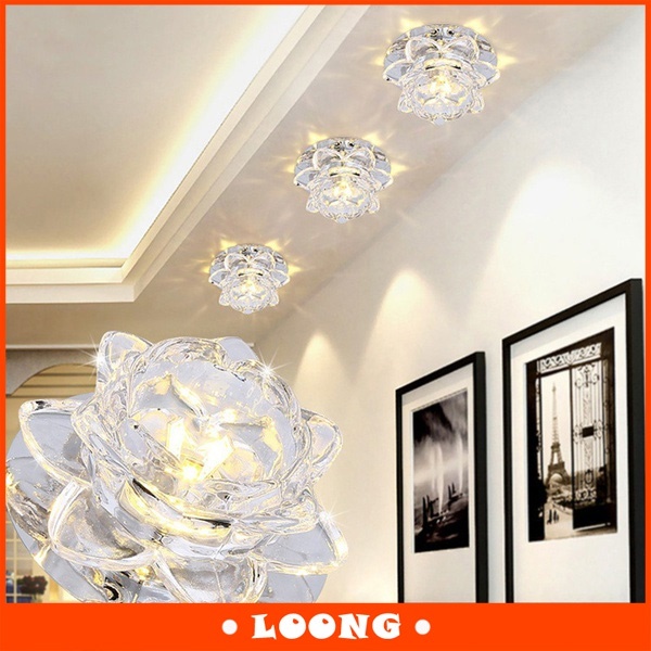 Latest Modern Crystal Flower Led Ceiling Light Pendant Lamp Fixture Lighting Downlight