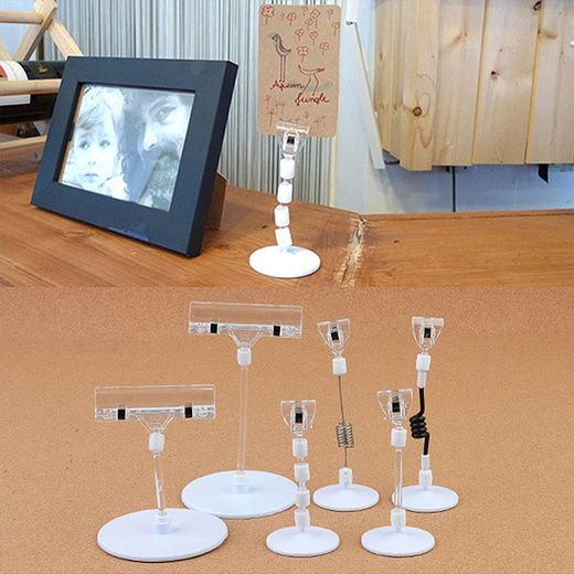 Qoo10 Attached business card holder, disc memo clip, stand, show clip