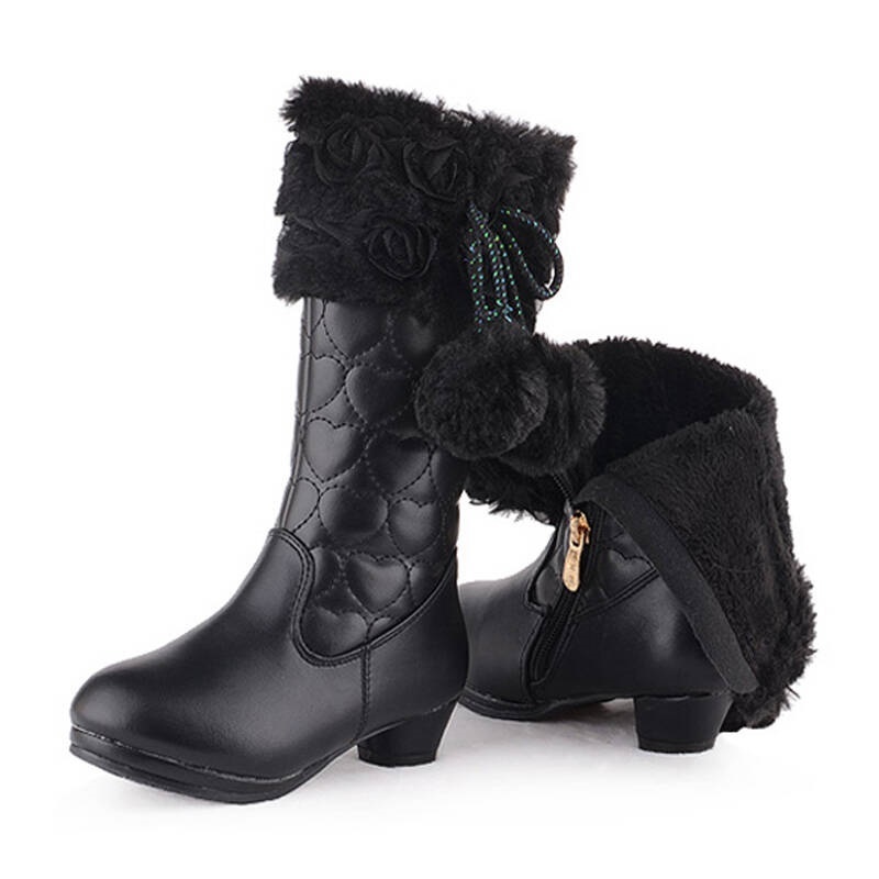 Qoo10 - Girls snow boots Princess high 