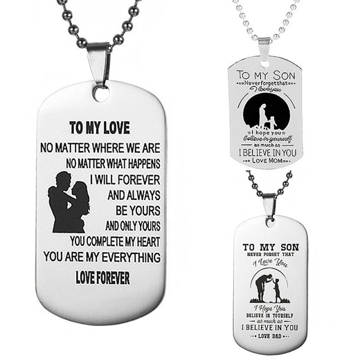 From mom to deals son dog tag necklace