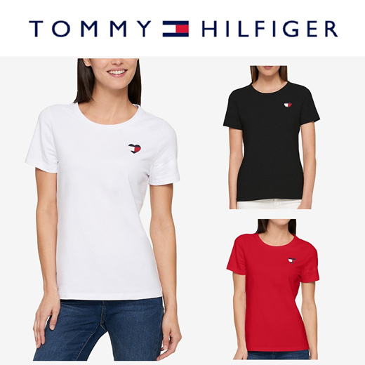 tommy hilfiger heart logo t shirt