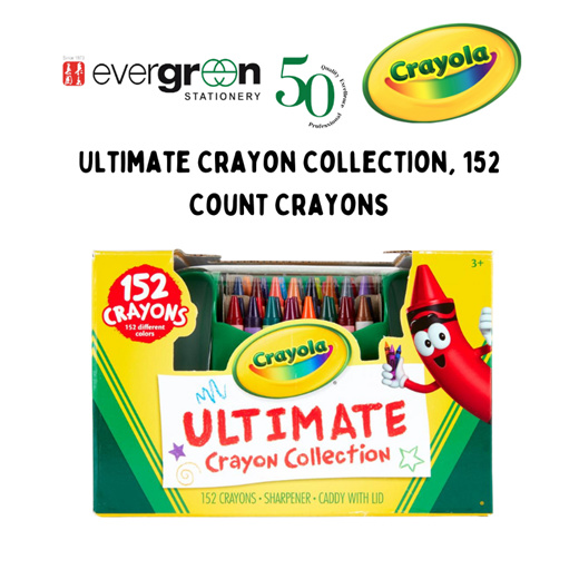 [SG] Crayola Ultimate Crayon Collection 152 Count Crayons Colouring Gift Set [Evergreen Stationery]