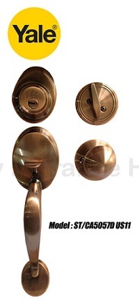 Yaleyale Security Entrance Main Door Lockset Stainless Steel Antique Bronze Antique Copper