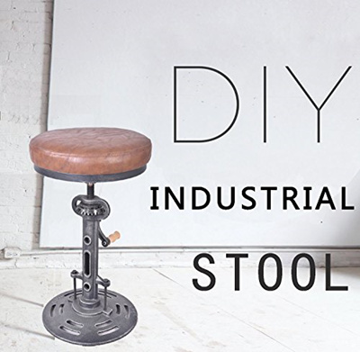 Topower Topower American Antique Industrial Diy Crank Stool Cast Iron Base Bar Stool Design Met