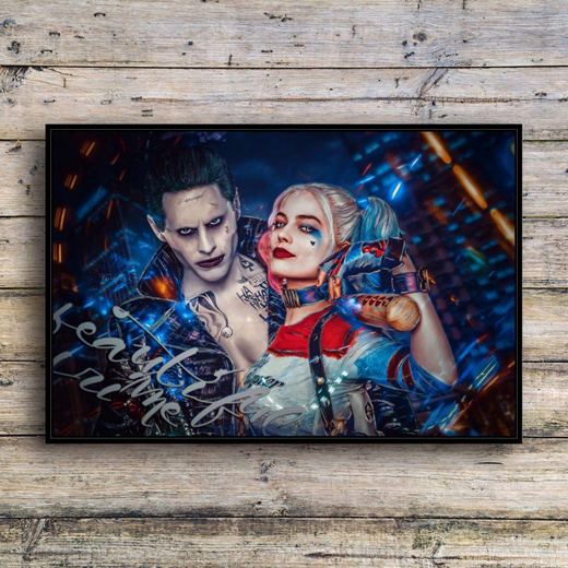 Qoo10 Suicide Squad Joker And Harley Quinn Canvas Print Wall Art Fashion Hom Major Appliances