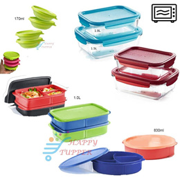 WORTHBUY Transparent Glass Lunch Box For Kids Portable Leak Proof Bento Box  With Spoon Fruit Salad Food Storage Containers