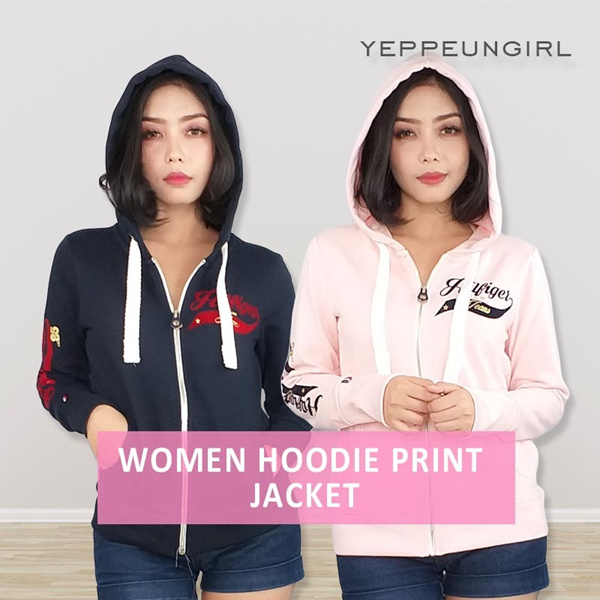 Jaket print hoodie untuk sehari hari Deals for only Rp69.000 instead of Rp202.941