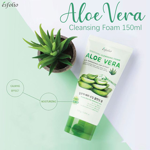 Qoo10 Made In Korea Esfolio 100 Aloe Vera Moisture Soothing Cleansing Foa Skin Care 4780