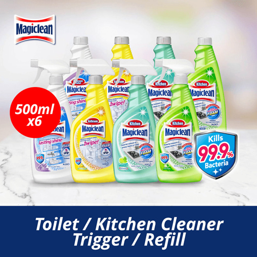 [Bundle of 6] Magiclean Toilet / Kitchen Cleaner Trigger/Refill (Total 6x500ml)