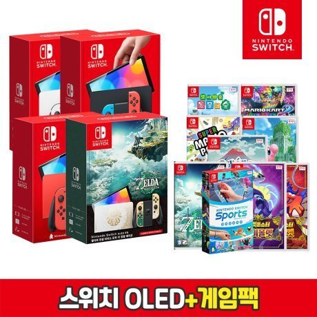 Nintendo Switch OLED Body (White / Neon / Splatoon Edition) Genuine + Popular Game Titles - E
