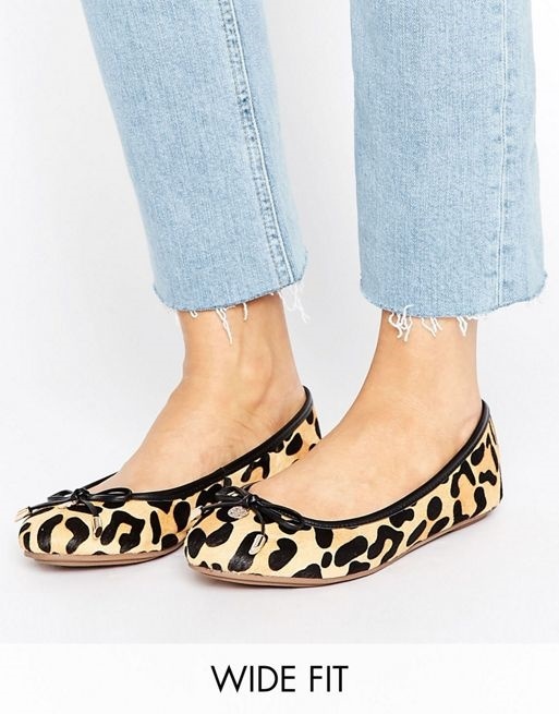 wide fit leopard shoes