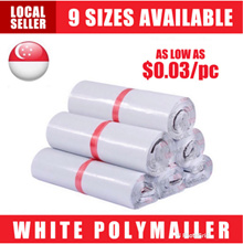 50pc/100pc White Glossy Polymailer / Courier bag / Posting bag / Mailing bag / Delivery bag