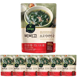 CJ제일제당 비비고 소고기 미역국 500g x 6개