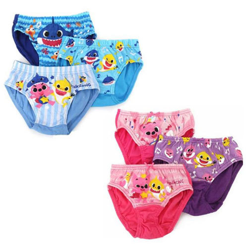 Pink Fong Baby Shark Underwear Underpants Boys 7 Briefs 2T/3T 4Toddler
