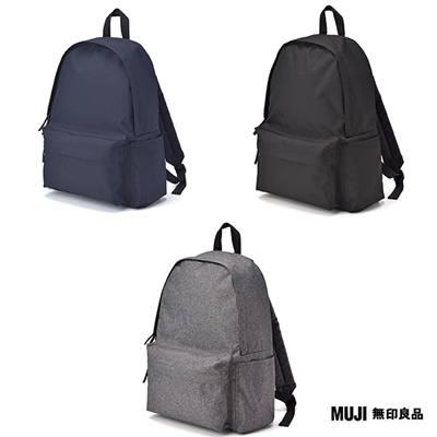 muji black backpack